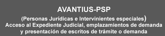AVANTIUS-PSP (Personas Jurídicas e Intervinientes especiales)