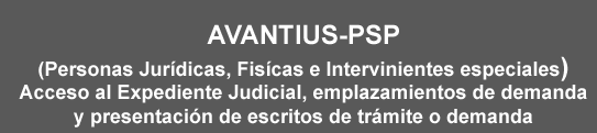 AVANTIUS-PSP (Personas Jurídicas, Físicas e Intervinientes especiales)